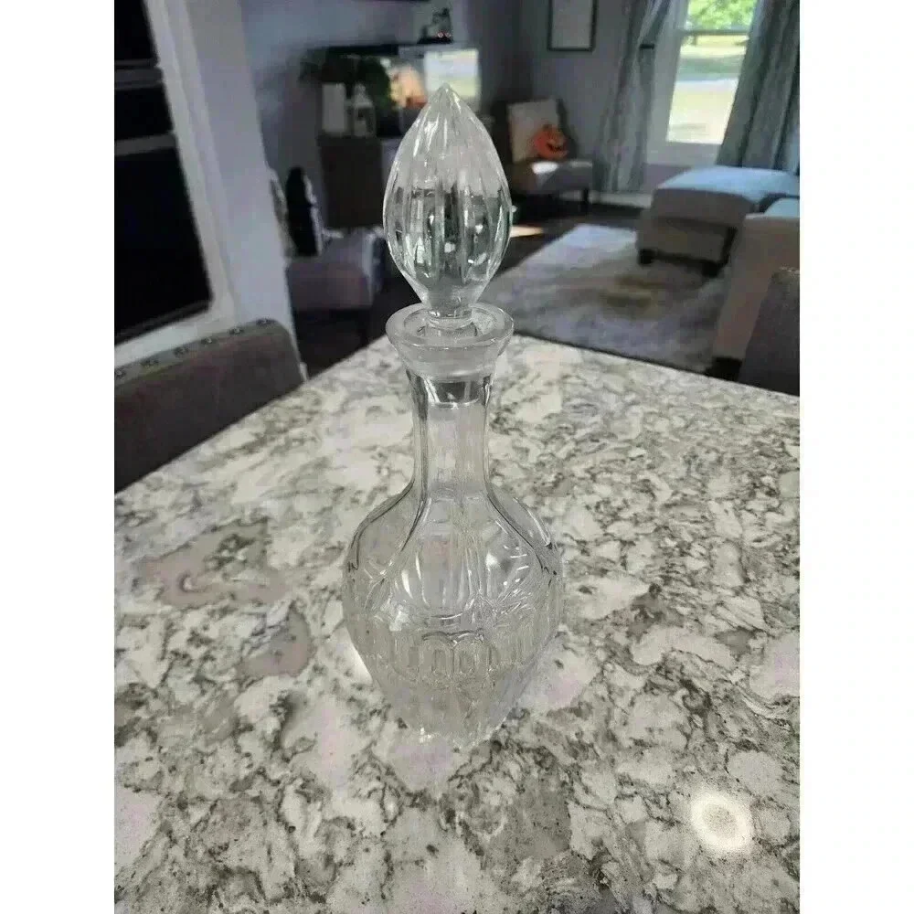 Vintage Heavy Crystal Glass Decanter